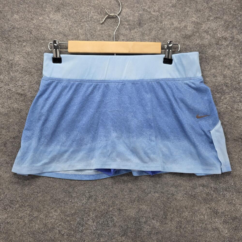Nike Skort Womens M Blue Dri-FIT Pull On Tennis Athletic Built-In Shorts